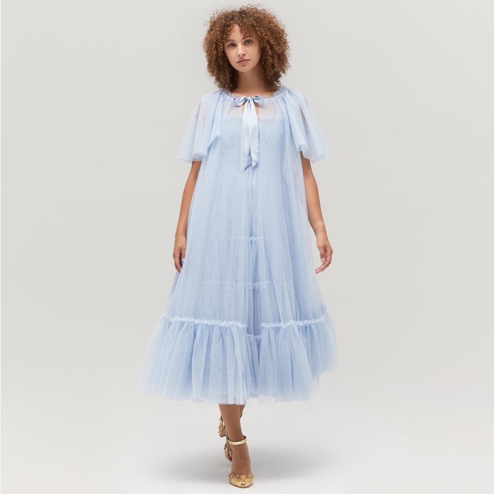 Hill House Tulle Coco Duster in Powder Blue